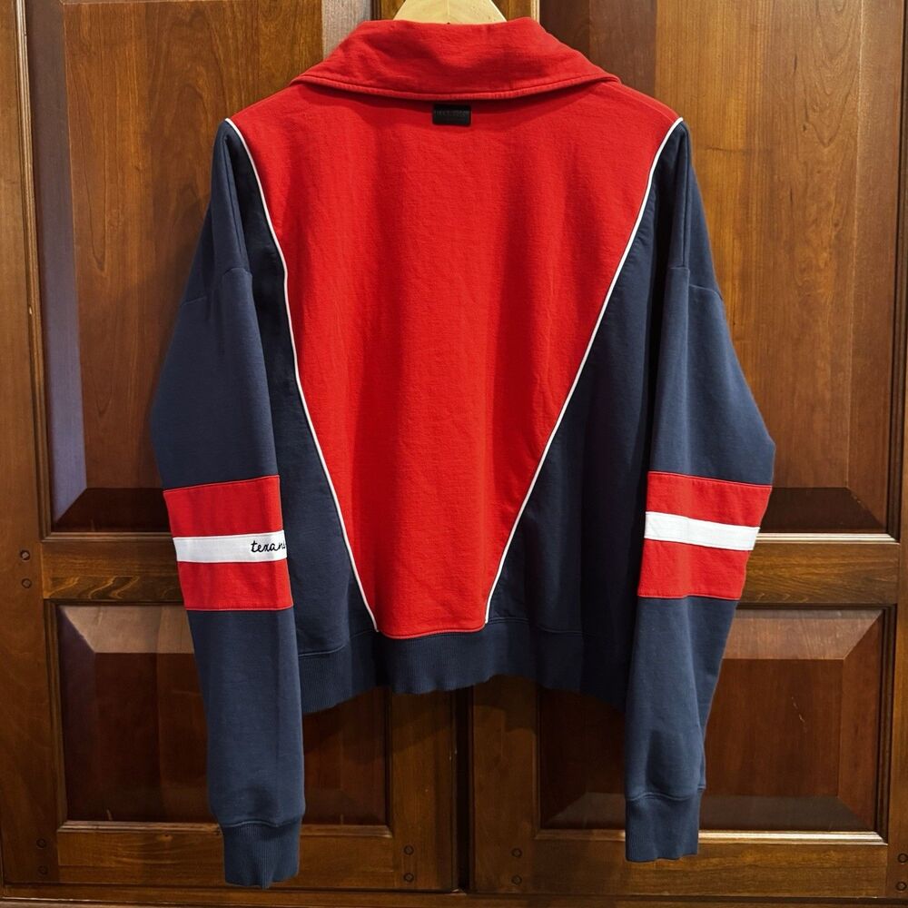 Women's WEAR By Erin Andrews Navy Houston Texans Half-Zip Jacket XXL - Picture 4 of 10